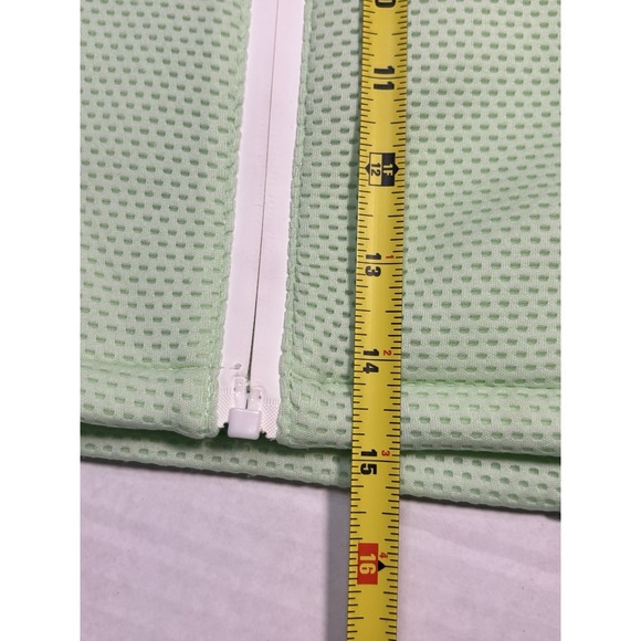 NWT! Zara Textured Crop Zip Jacket Green Athletic Mock Neck Pockets Womens M - Picture 7 of 7